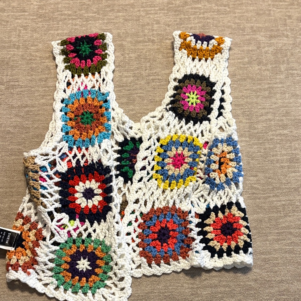 Colorful Crochet Vest